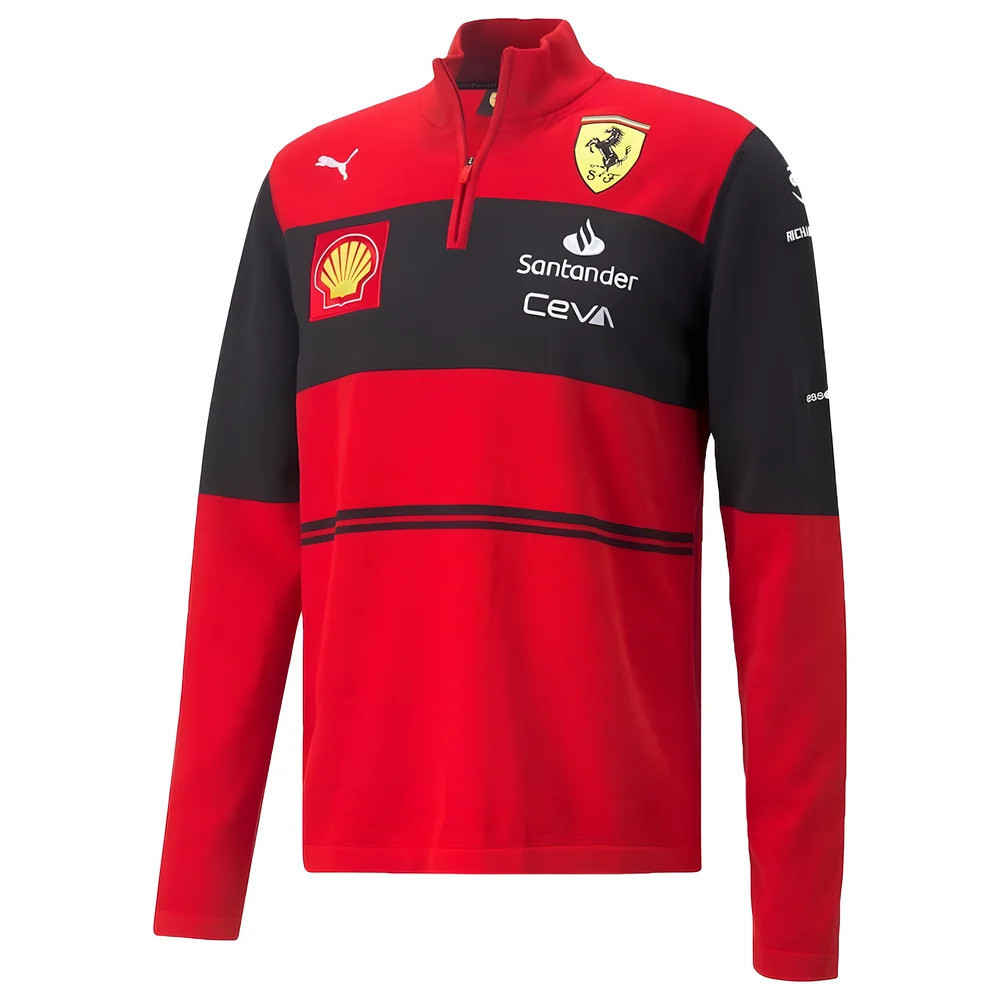 2022 Ferrari Team Half Zip Jumper (Red) Polyester Made By: Puma Men's Red Extra Large
