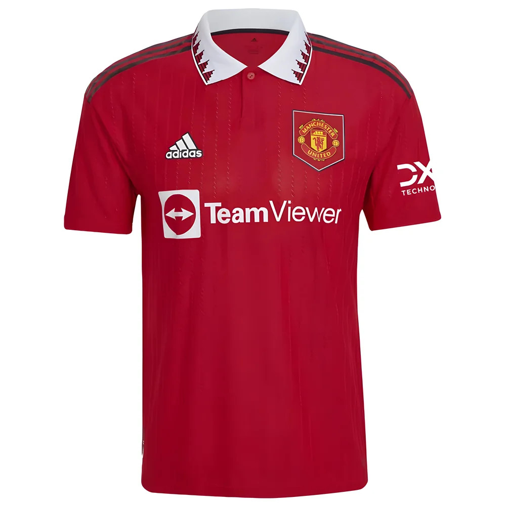 '22-'23 Man Utd Home Shirt Polyester Manchester United Made By: Adidas Men's Blue 3XL