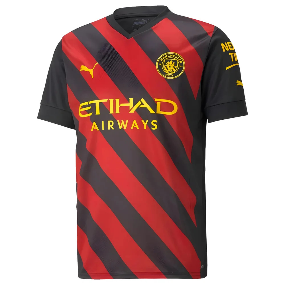 '22-'23 Man City Away Shirt Polyester Manchester City Made By: Puma Men's Red Medium