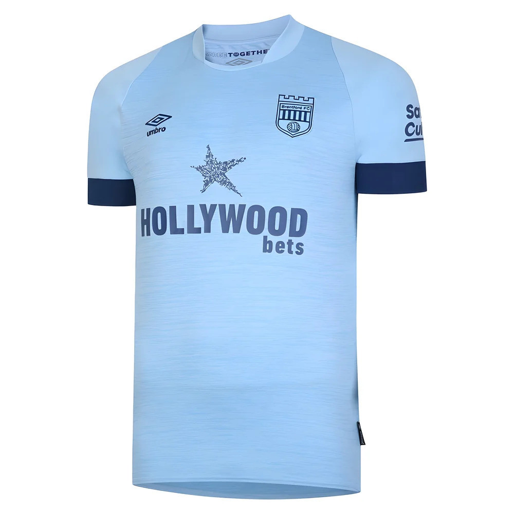 '22-'23 Brentford Away Shirt Polyester Made By: Umbro Men's Blue Large