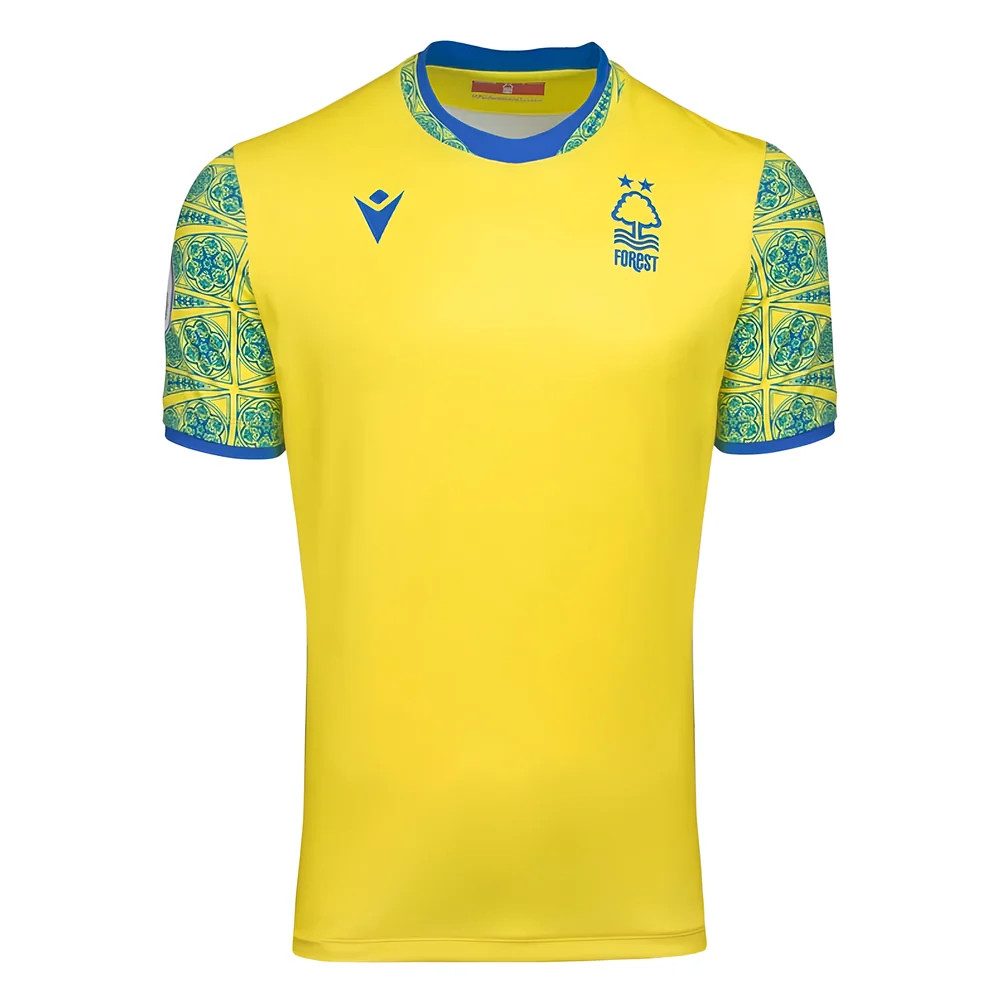 '22-'23 Nottingham Forest Away Shirt Polyester Made By: Macron Men's Yellow Large