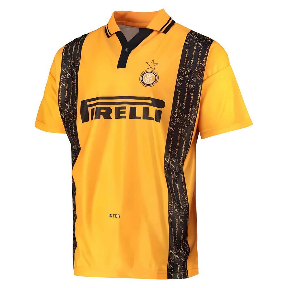 1996 Inter Milan Third Shirt Polyester Made By: Score Draw Men's Yellow Small
