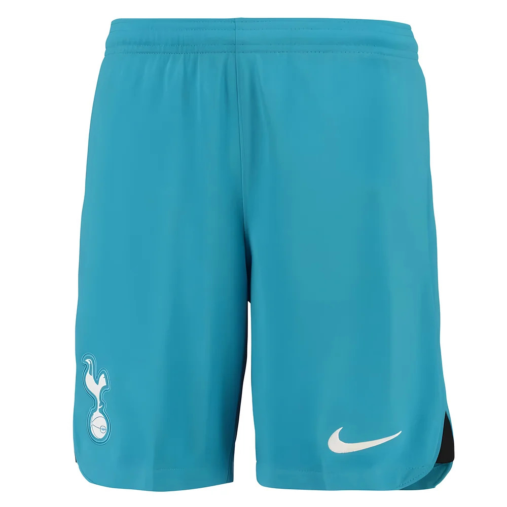 '22-'23 Tottenham Third Shorts (Dark Turquoise) - Kids Polyester Made By: Nike Unisex Kids Blue Large