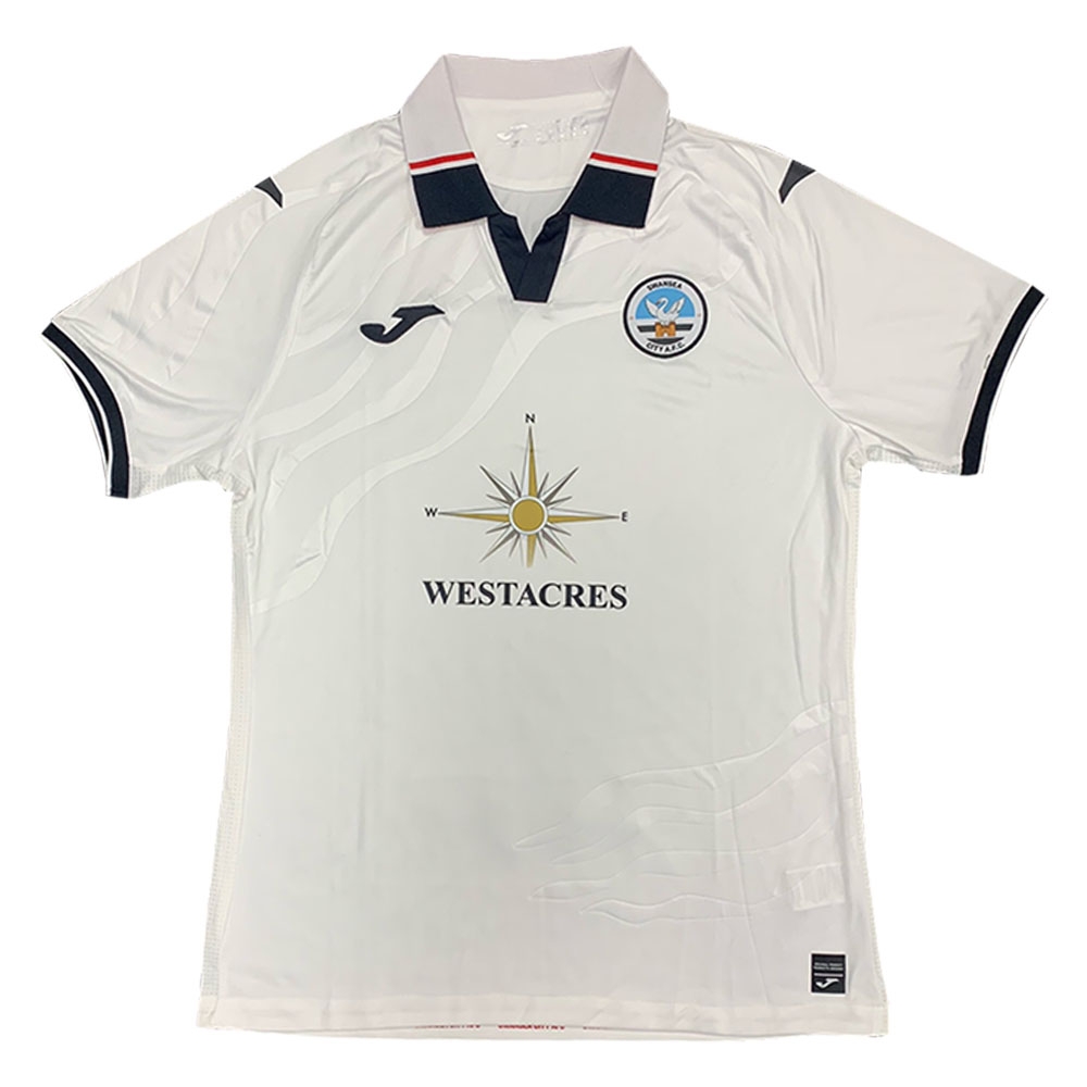 '22-'23 Swansea City Home Shirt Polyester Made By: Joma Men's White Small