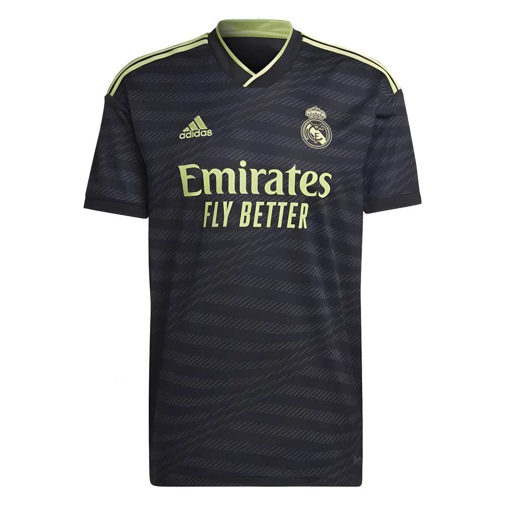 '22-'23 Real Madrid Third Shirt Polyester Made By: Adidas Men's Black Extra Large