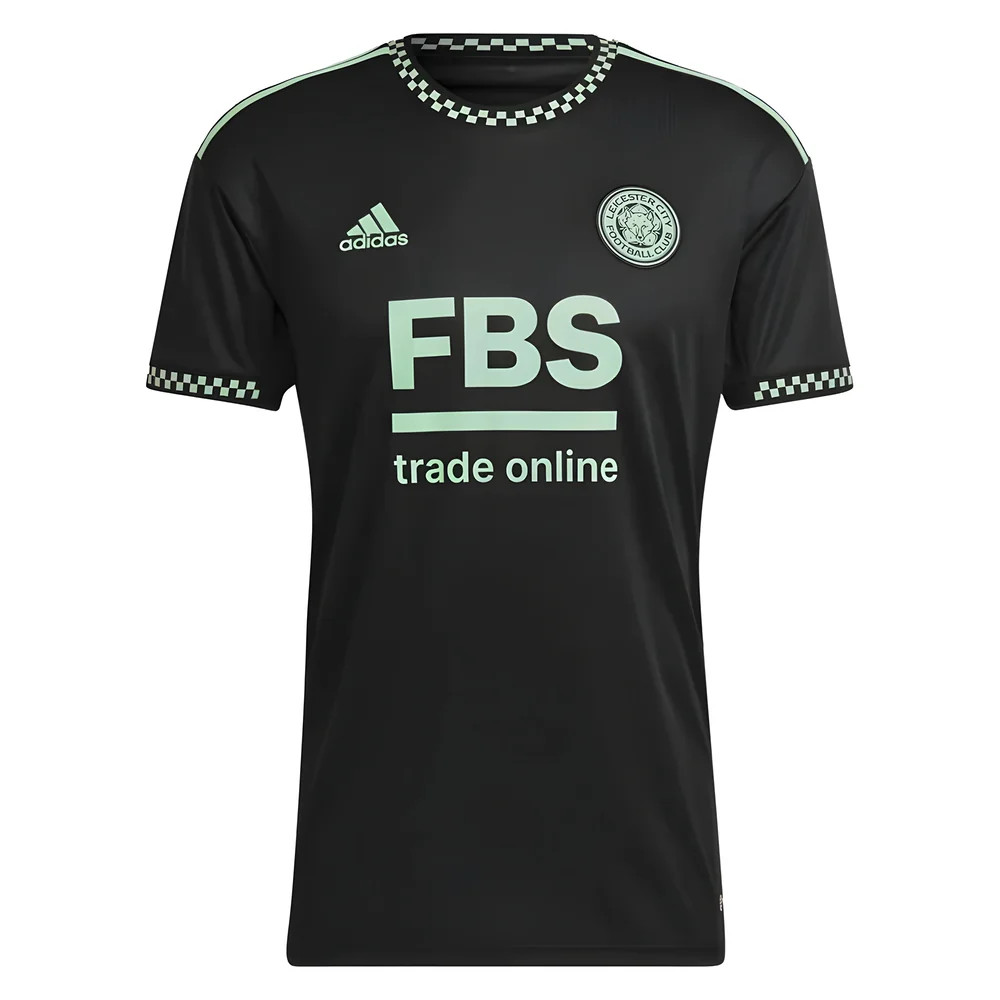 '22-'23 Leicester City Away Shirt Polyester Made By: Adidas Men's Black Xxl