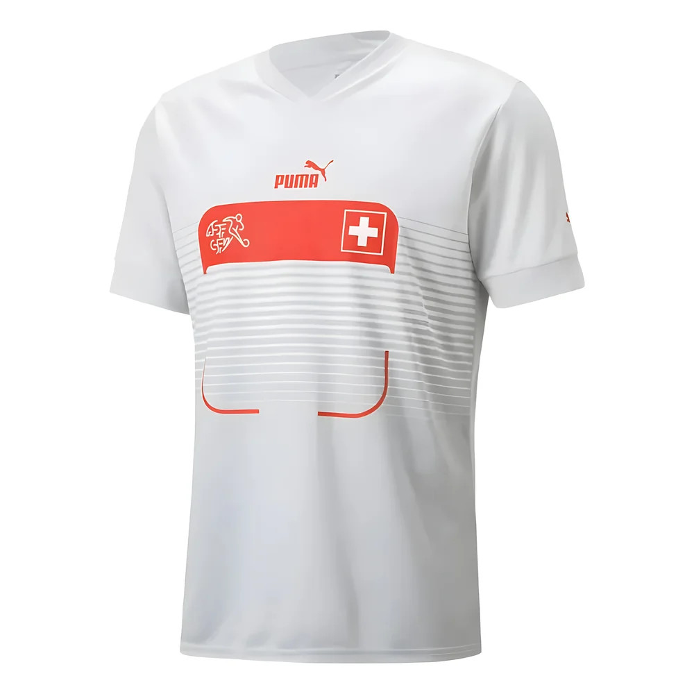 '22-'23 Switzerland Away Shirt Polyester Made By: Puma Men's White Medium