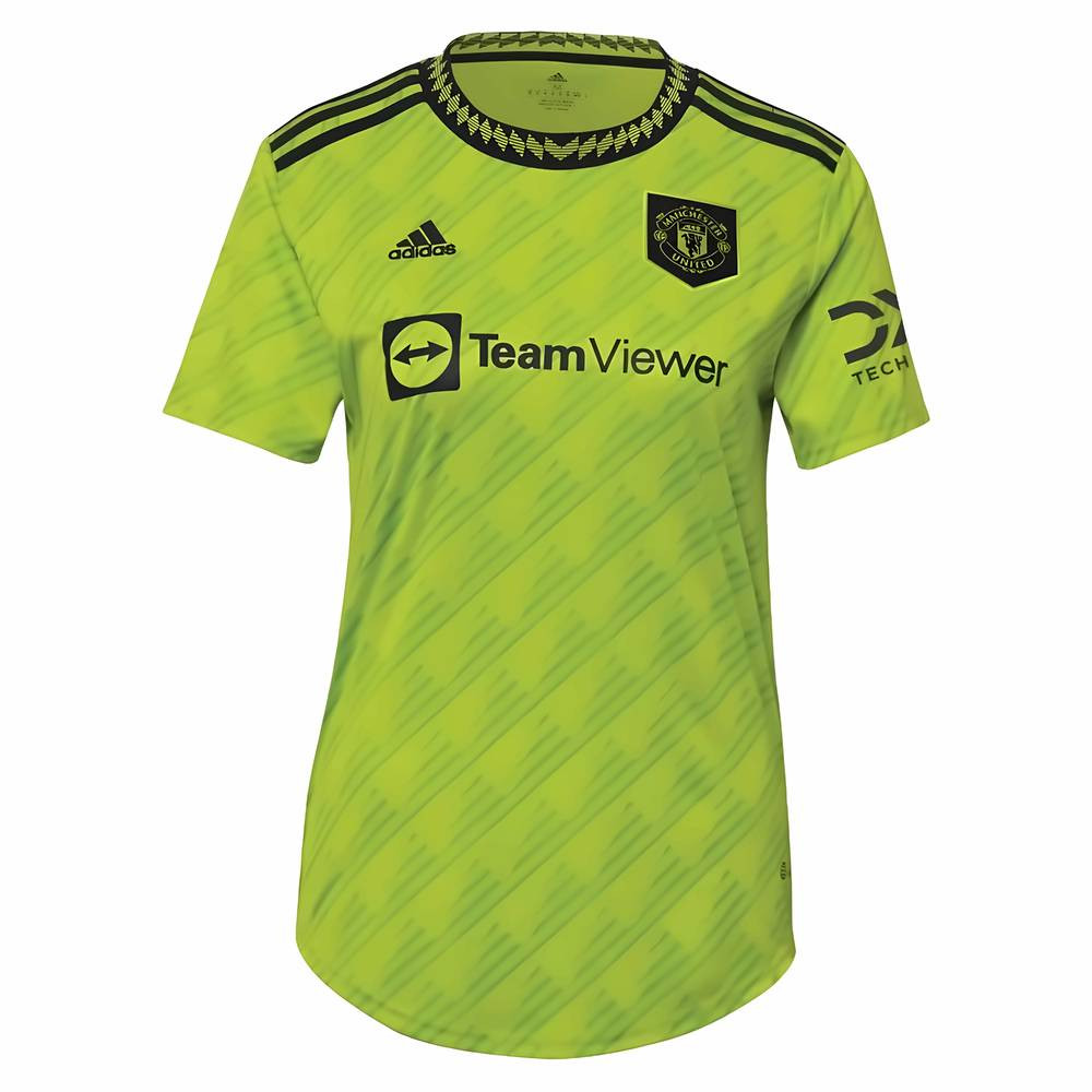 '22-'23 Man Utd Third Shirt (Ladies) Polyester Manchester United Made By: Adidas Men's Yellow Small