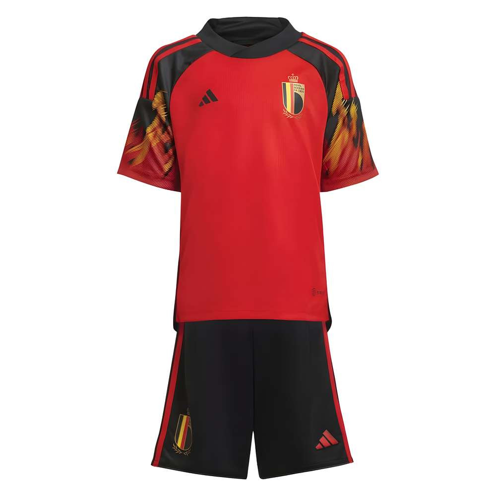 '22-'23 Belgium Home Mini Kit Kids Polyester Made By: Adidas Unisex Kids Red 18-24 Mo