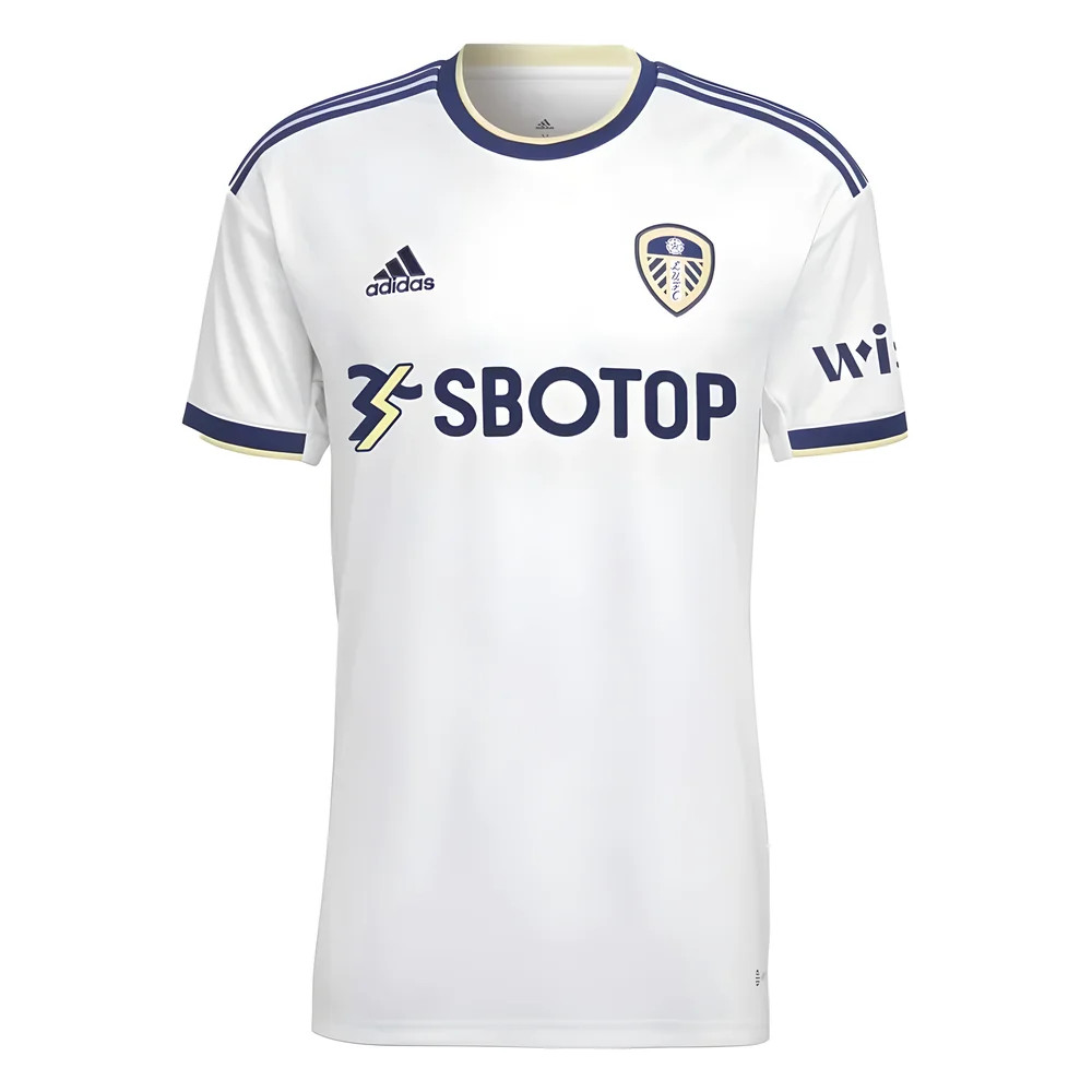'22-'23 Leeds United Home Shirt Polyester Made By: Adidas Men's White Extra Large