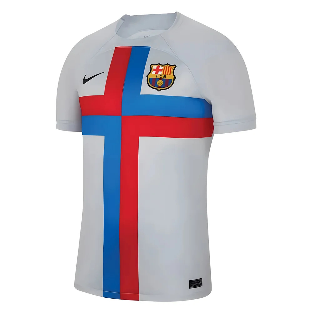 '22-'23 Barcelona Third Shirt Polyester Made By: Nike Men's Grey Extra Large