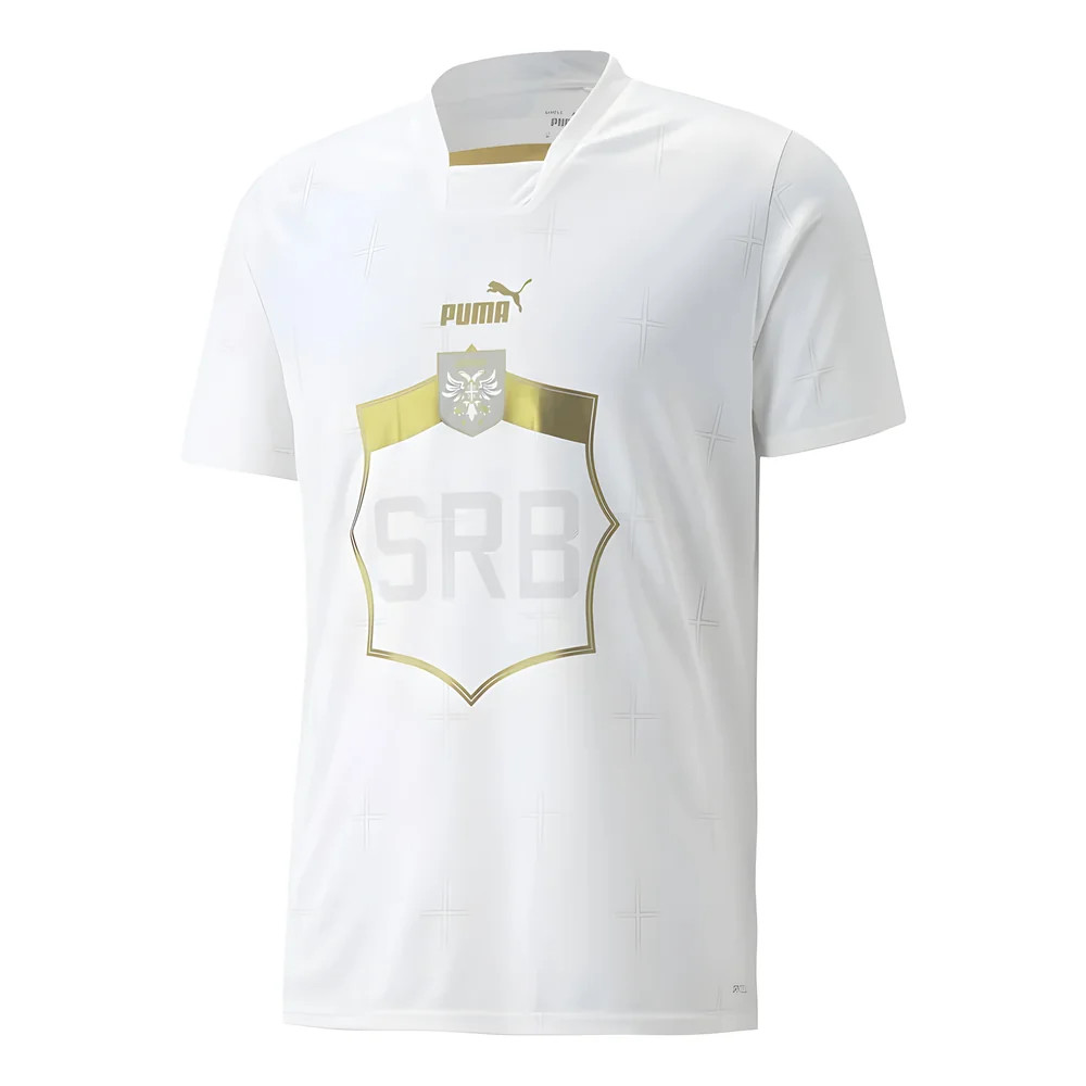 '22-'23 Serbia Away Shirt Polyester Made By: Puma Men's White Medium