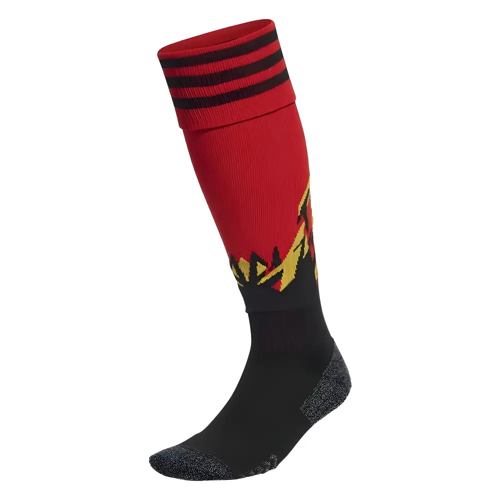 '22-'23 Belgium Home Socks (Red) Polyester Made By: Adidas Men's Red Medium