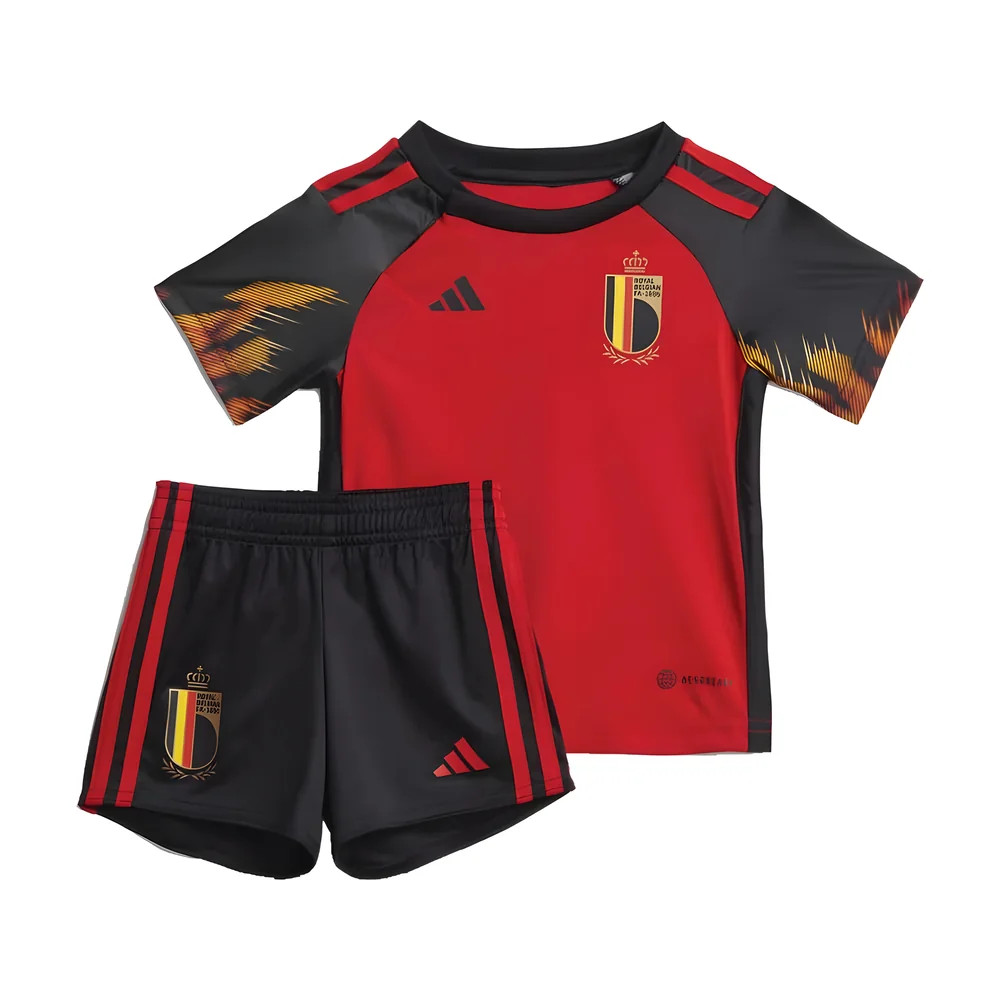 '22-'23 Belgium Home Baby Kit Toddler's Polyester Made By: Adidas Unisex Toddler Red 3-6 Mo