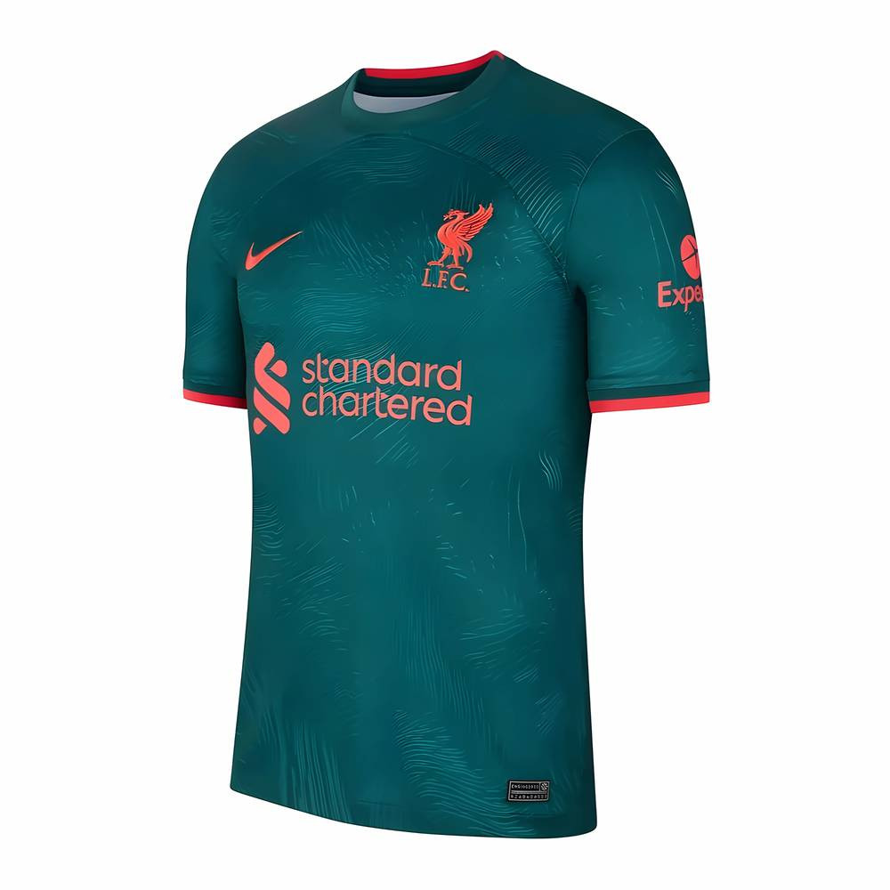 '22-'23 Liverpool Third Shirt Polyester Made By: Nike Men's Green Small