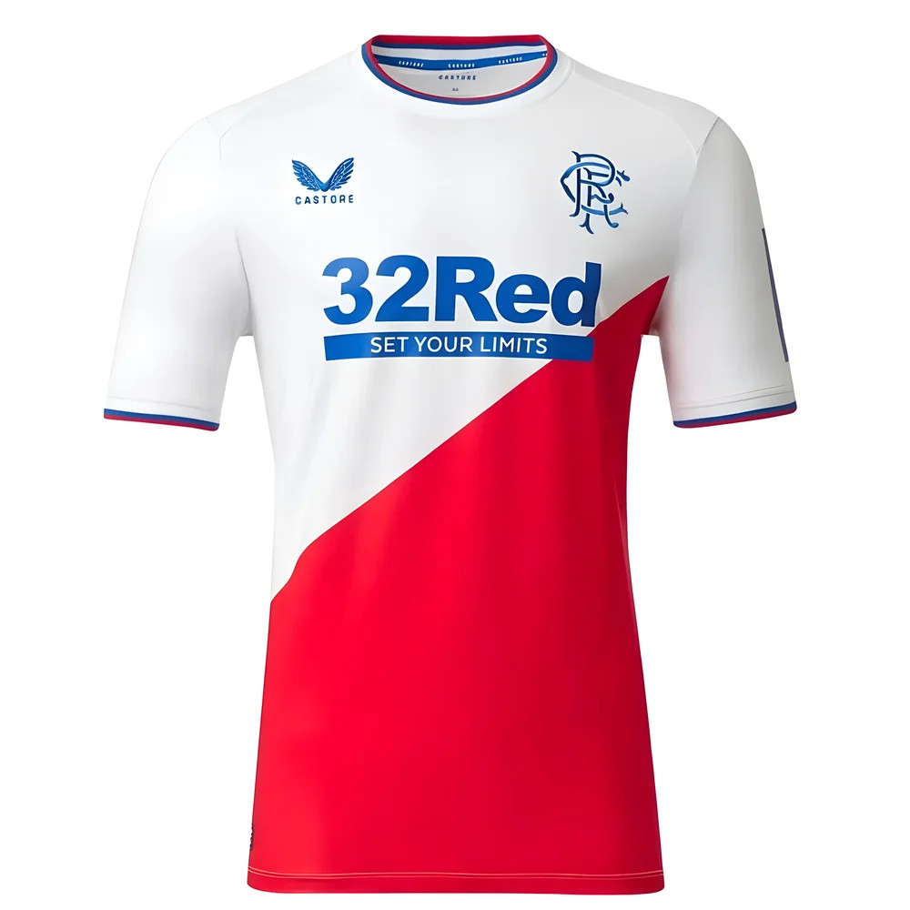 '22-'23 Rangers Away Shirt Polyester Made By: Castore Men's White Medium
