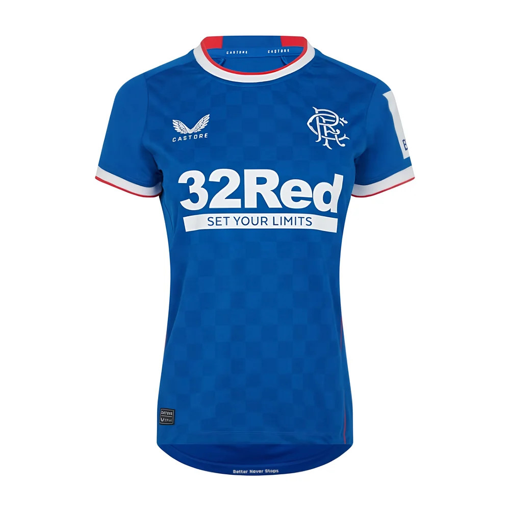 '22-'23 Rangers Home Shirt () Polyester Made By: Castore Women's Blue Large