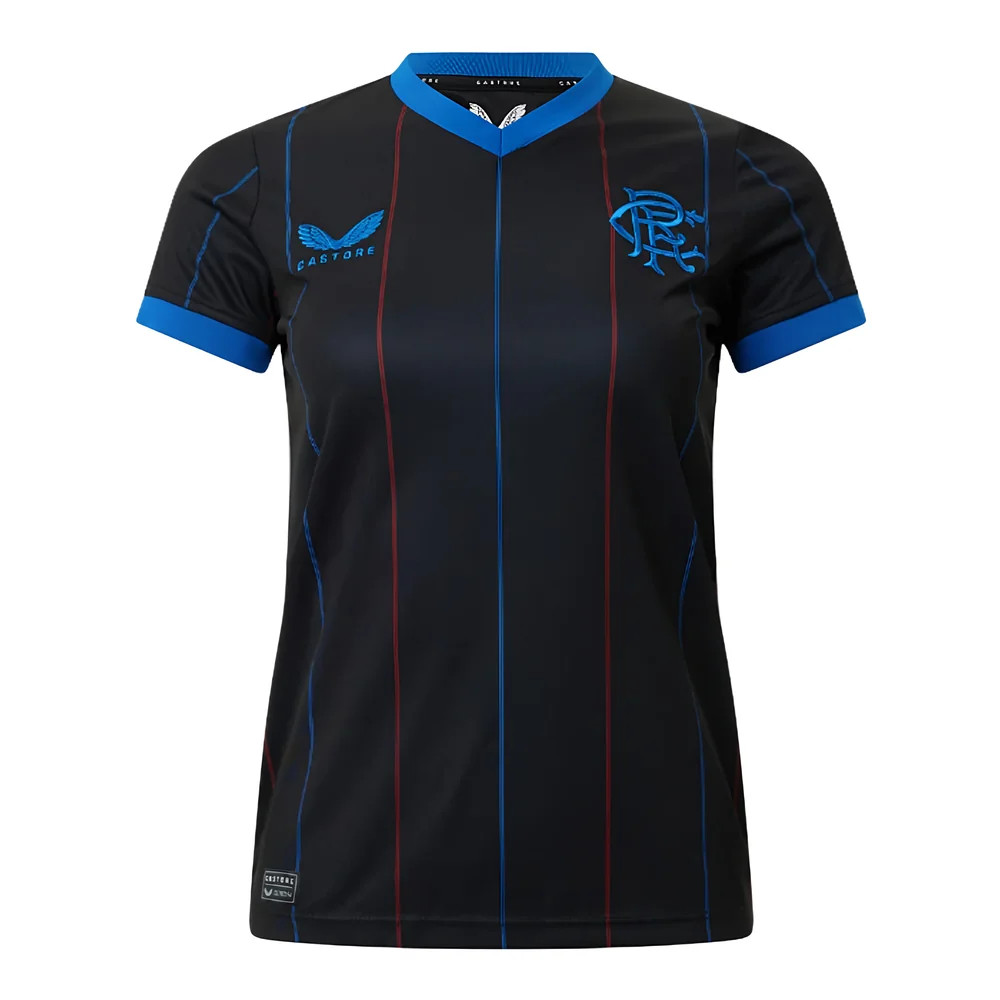 '22-'23 Rangers Fourth Shirt () Polyester Made By: Castore Women's Black Small