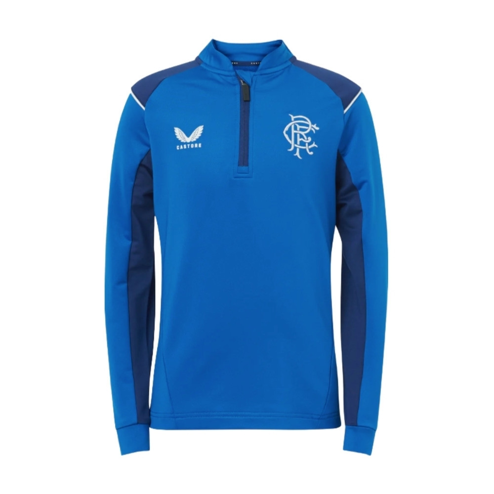 Castore Men's 2022-2023 Rangers Training Quarter Zip (Blue) Blue Small
