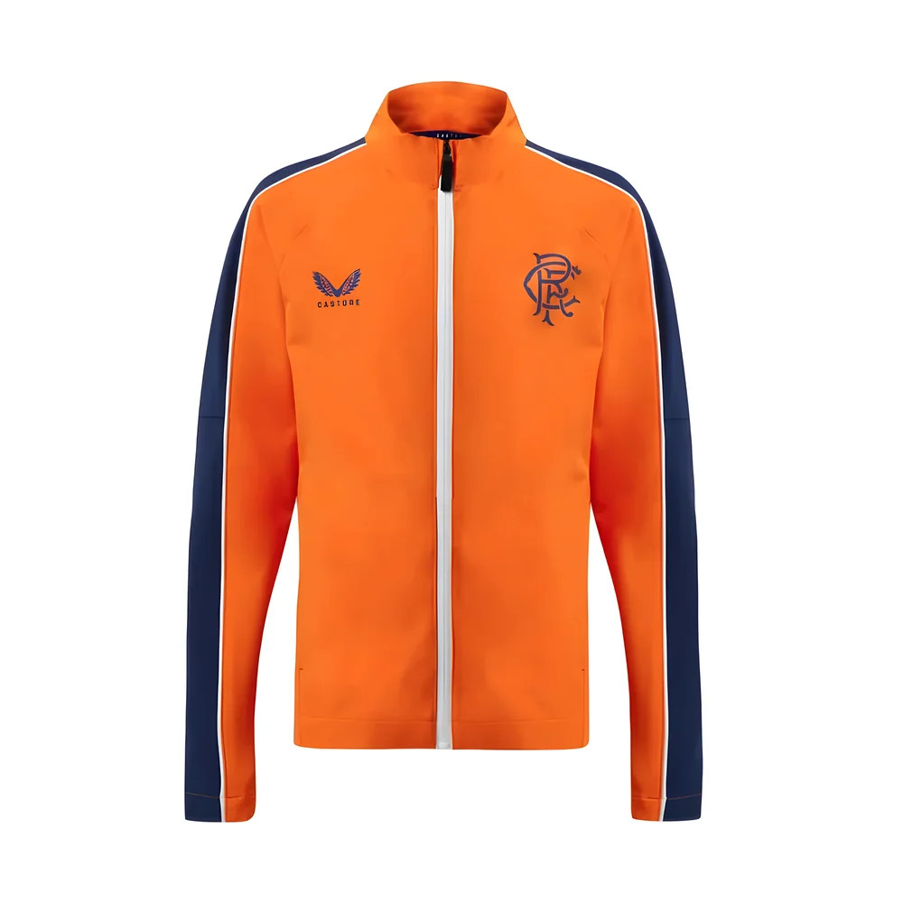 '22-'23 Rangers Matchday Anthem Jacket (Orange) Polyester Made By: Castore Men's Orange Small
