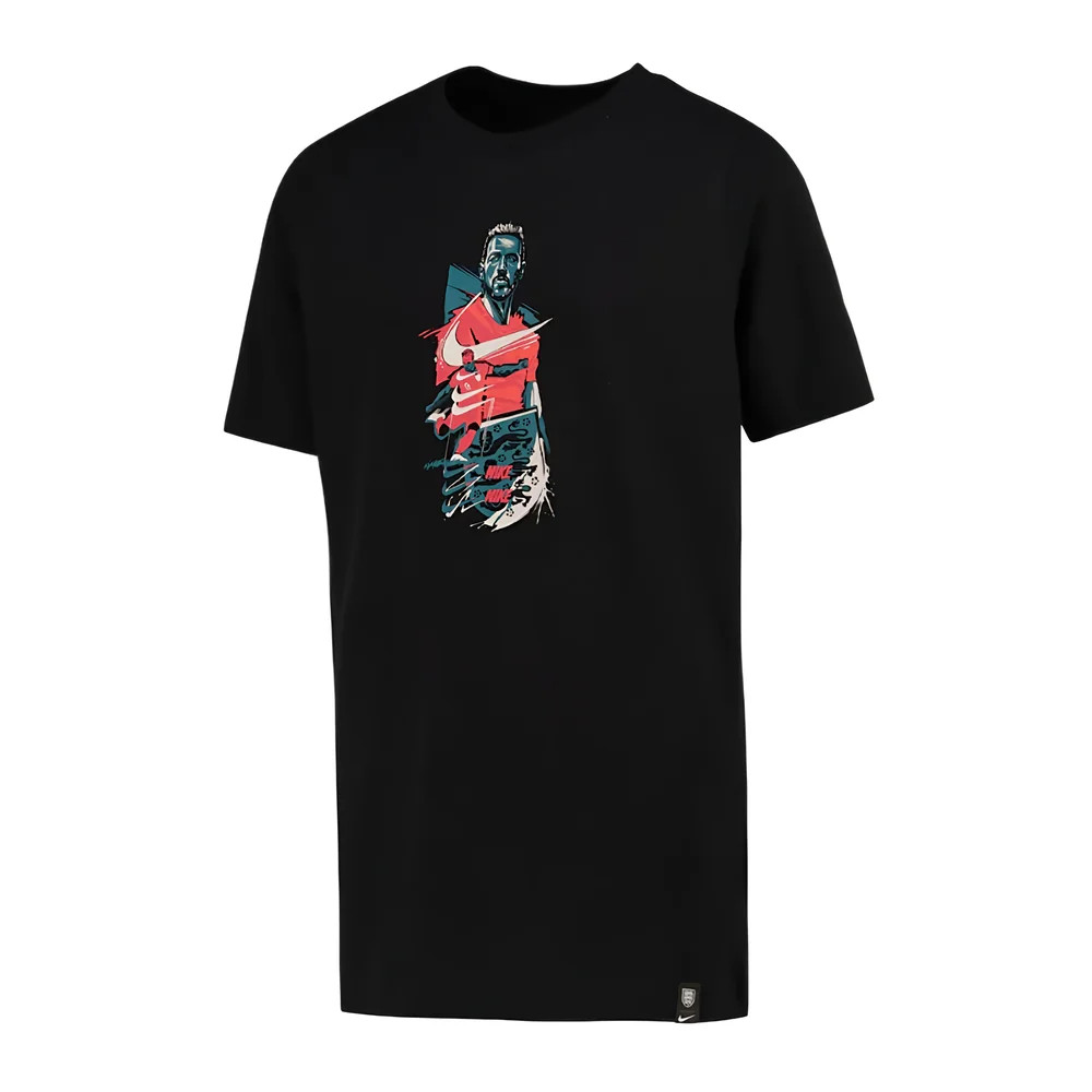 '22-'23 England Player Tee (Black) - Kids Polyester Made By: Nike Unisex Kids Black Large