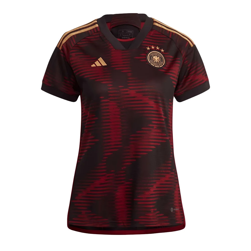 '22-'23 Germany Away Shirt () Polyester Made By: Adidas Women's Black Small