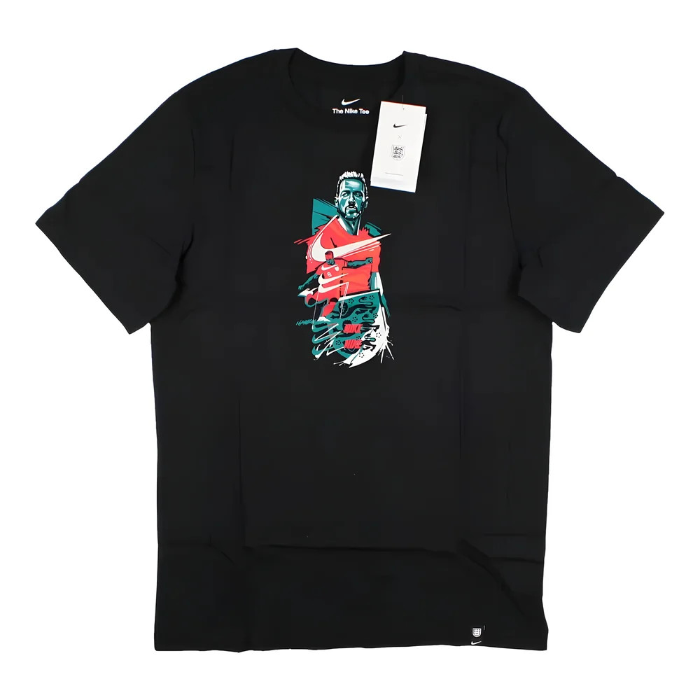 '22-'23 England Player T-Shirt (Black) Polyester Made By: Nike Men's Black Large