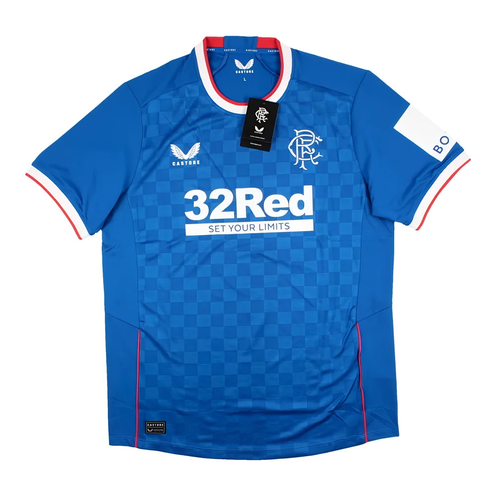 '22-'23 Rangers Home Pro Jersey Polyester Made By: Castore Men's Blue Large