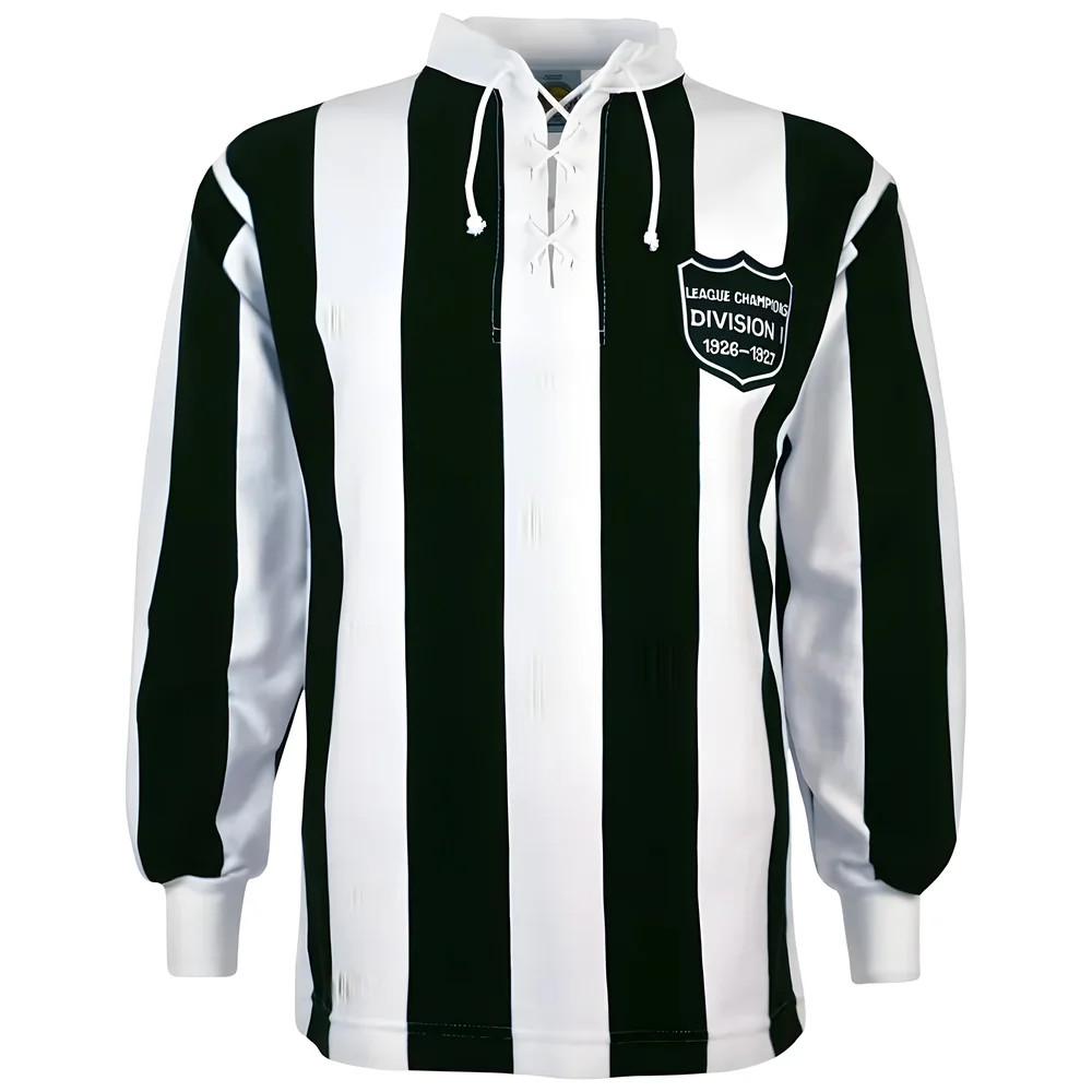 Newcastle United 1927 League Champions Retro Shirt Polyester Made By: Toffs Men's Black Small