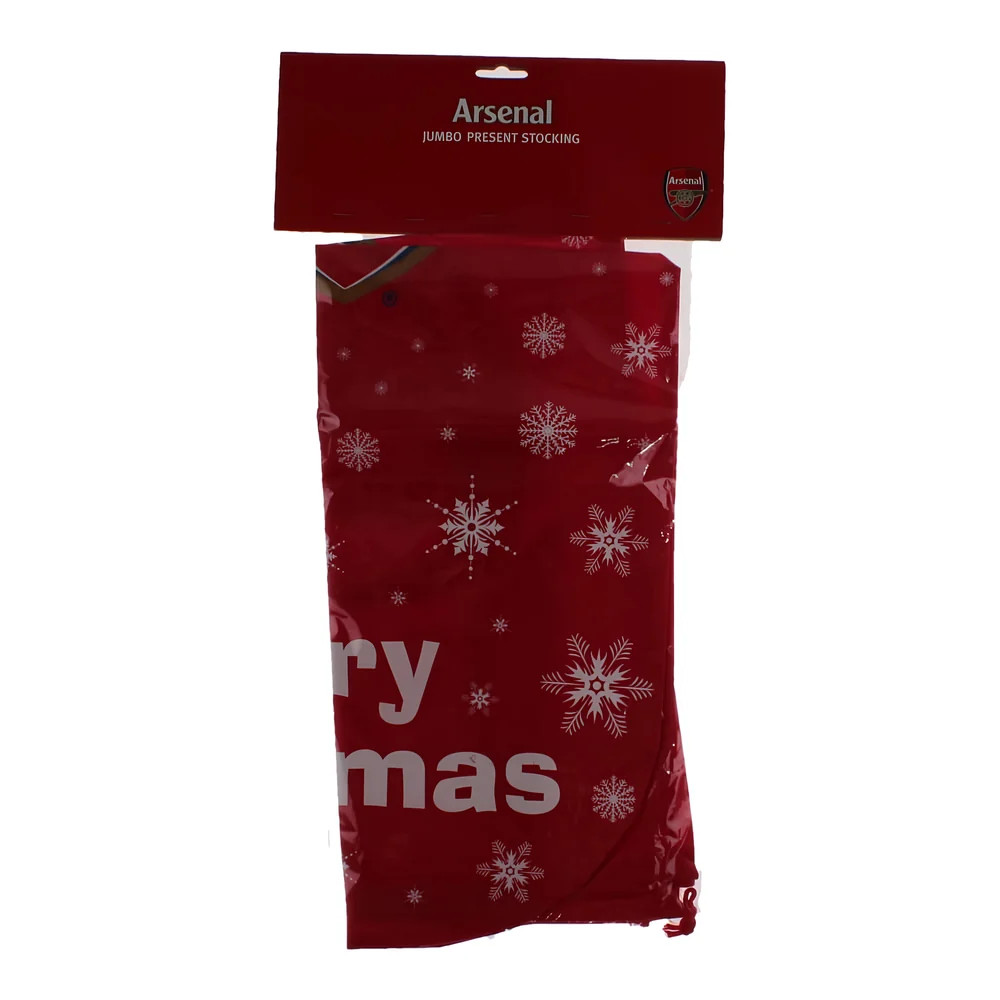Arsenal Xmas Jumbo Present Stocking Kids One Size Polyester Made By: Taylor Souvenirs Unisex Kids Red