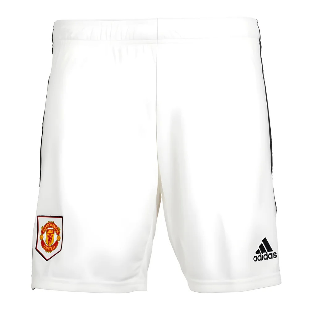 '22-'23 Man Utd Home Shorts (White) Polyester Manchester United Made By: Adidas Men's White Xxl