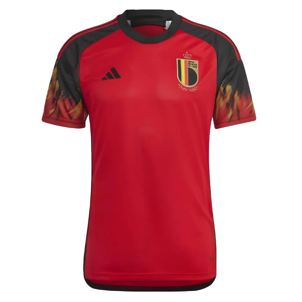 '22-'23 Belgium Home Shirt Polyester Made By: Adidas Men's Red Extra Small