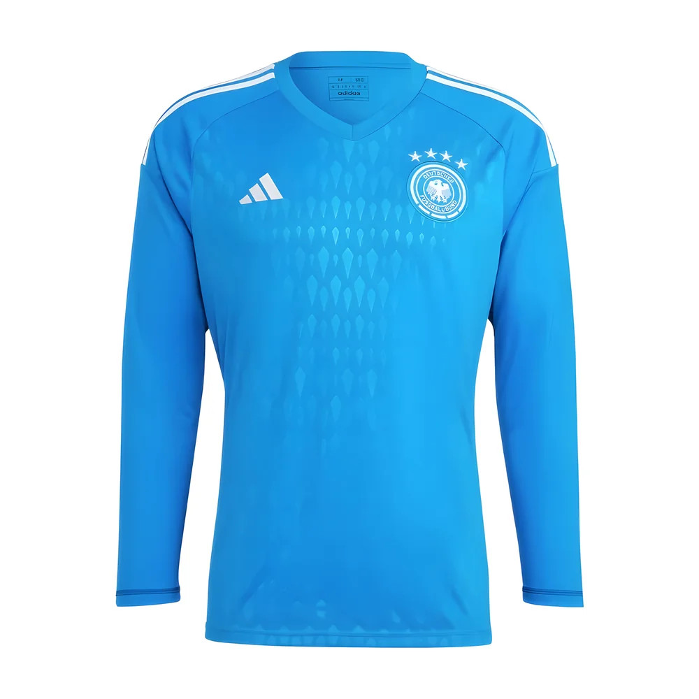 '22-'23 Germany Home Goalkeeper Shirt (Blue) Polyester Made By: Adidas Men's Blue Xxl