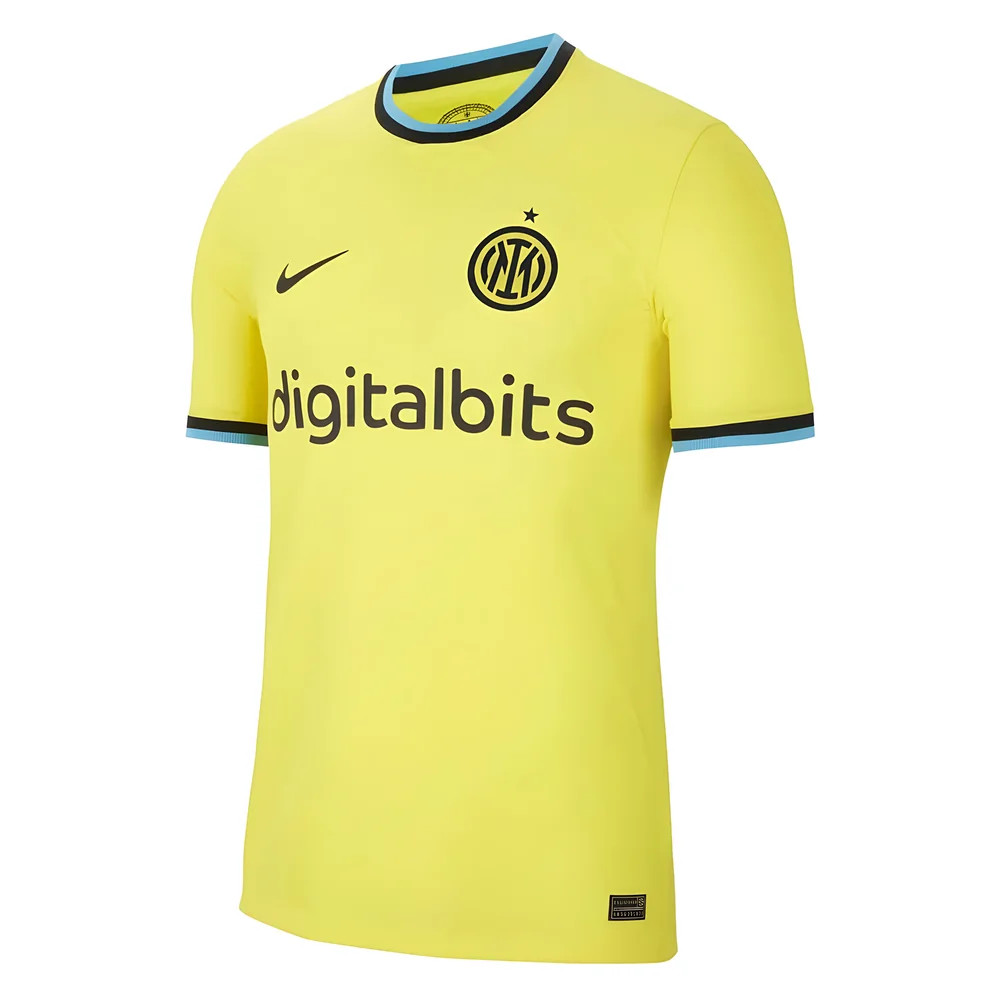 '22-'23 Inter Milan Third Shirt Polyester Made By: Nike Men's Yellow Large