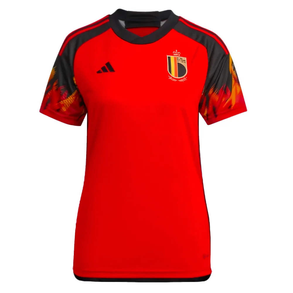 '22-'23 Belgium Home Shirt () Polyester Made By: Adidas Women's Red Small