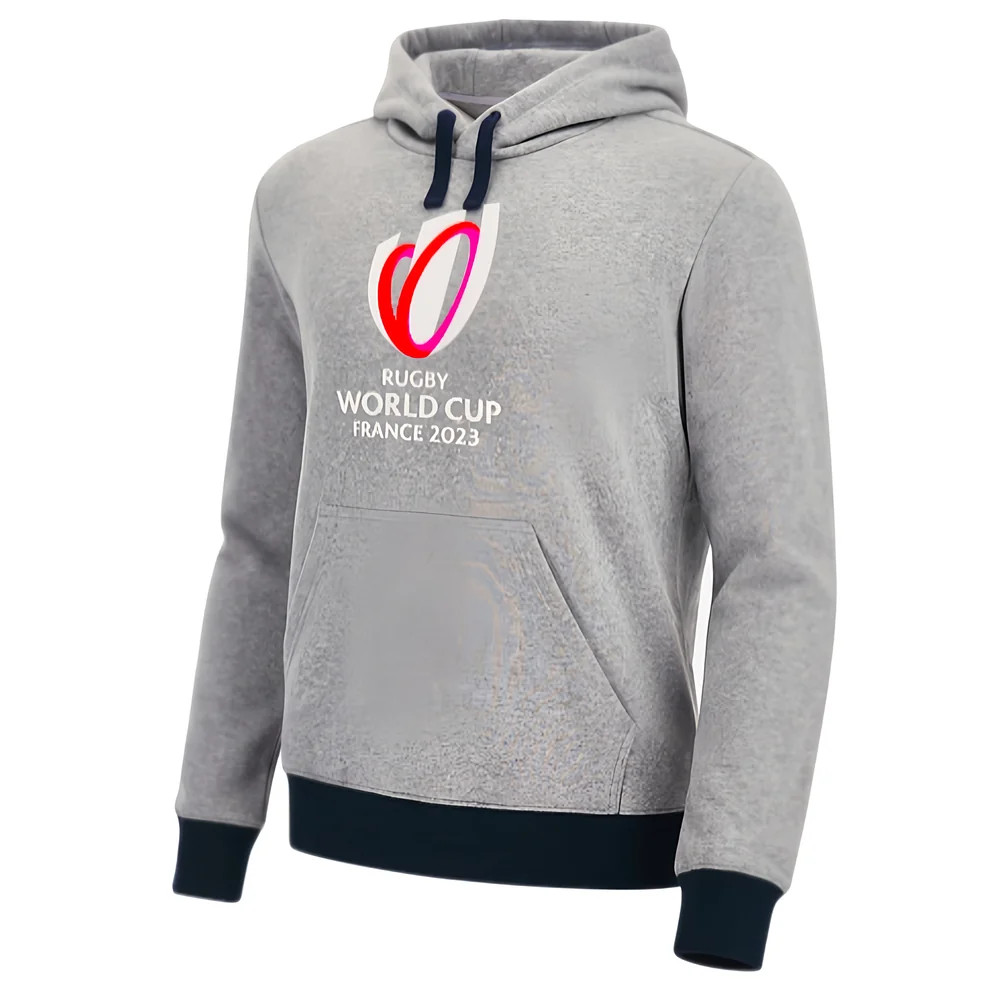 Macron Rwc 2023 Rugby World Cup Overhead Hoodie (Grey) Polyester France Rugby Men's Grey Medium