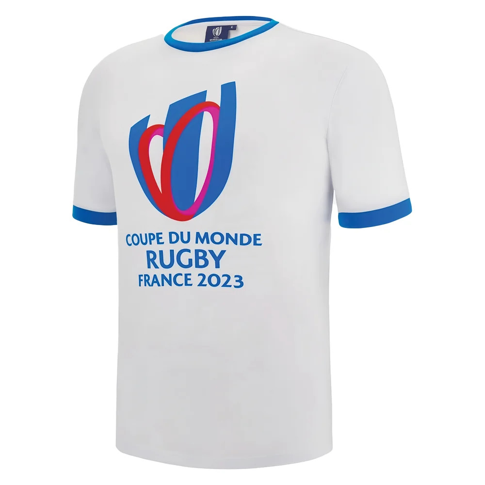 Macron Rwc 2023 Rugby World Cup Logo Tee Polyester France Rugby Men's White Large