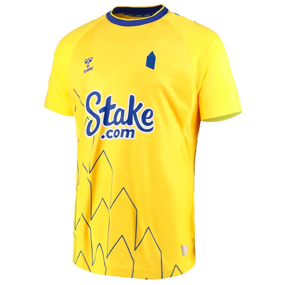 '22-'23 Everton Third Jersey Polyester Made By: Hummel Men's Yellow Large