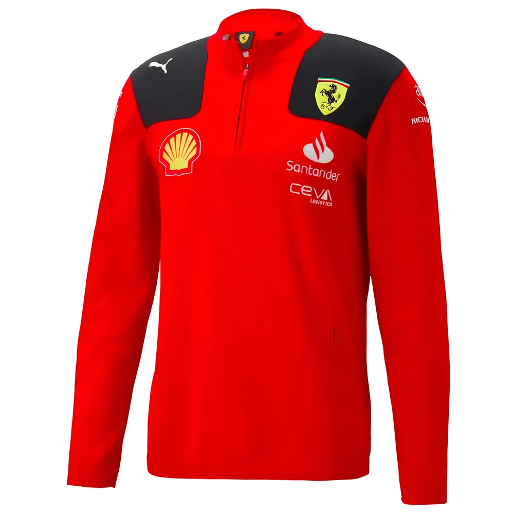 2023 Ferrari Team Half Zip Sweat (Red) Polyester Made By: Puma Men's Red Extra Large