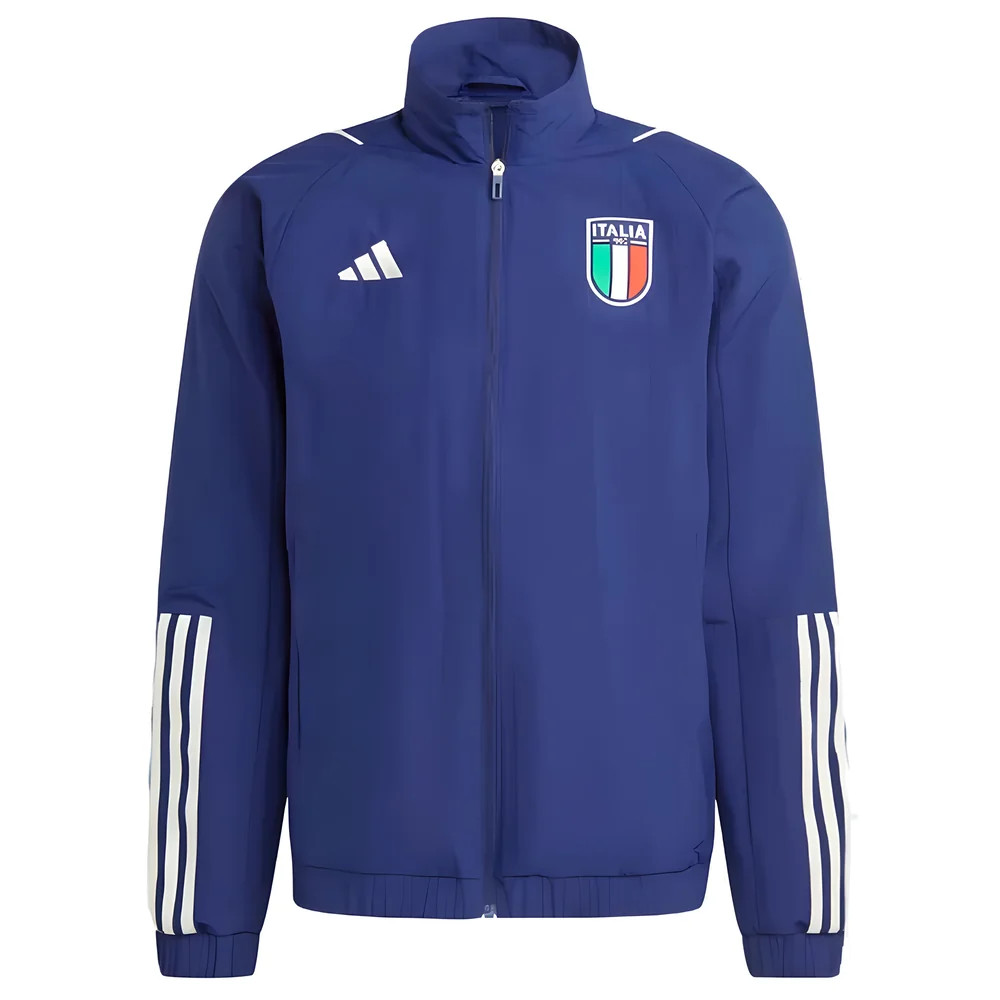 '23-'24 Italy Presentation Jacket (Dark Blue) Polyester Made By: Adidas Men's Dark Blue Large
