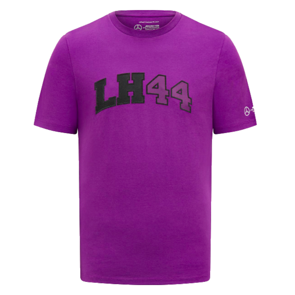 2023 mercedes amg petronas lewis hamilton logo tee (purple)