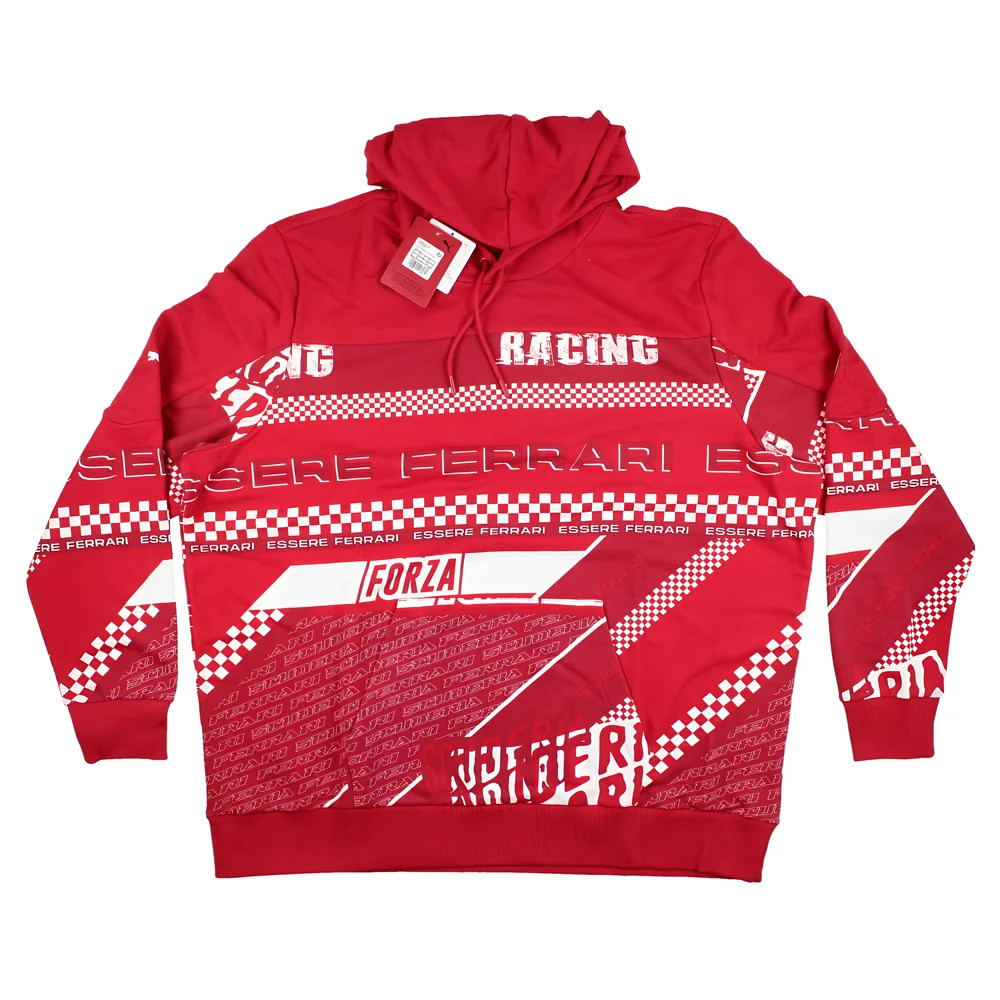 2023 Ferrari Fanwear Graphic Hoodie (Red) Polyester Made By: Puma Men's Red Extra Large