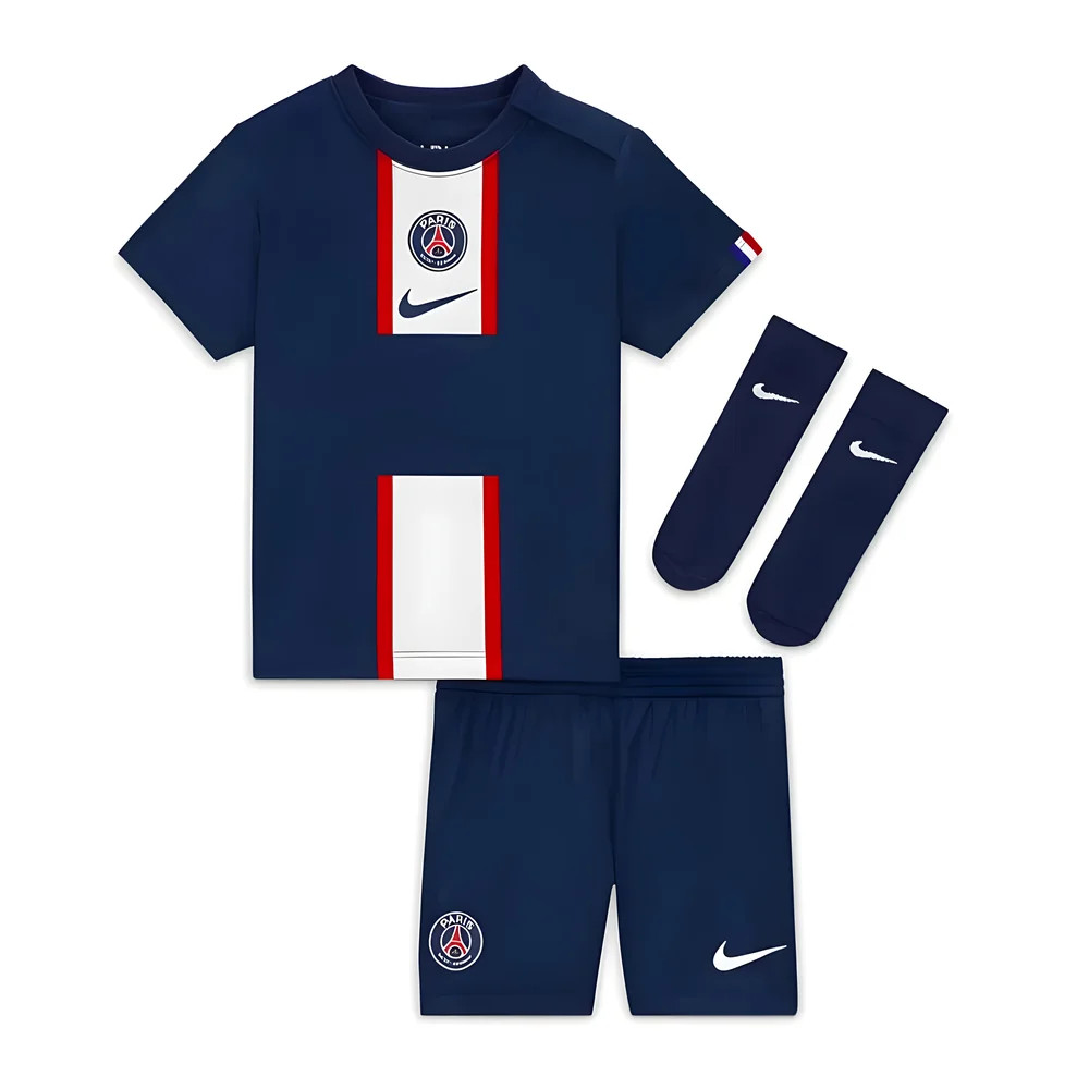 '22-'23 Psg Little Boys Home Kit Kids Polyester Made By: Nike Unisex Kids Navy Small