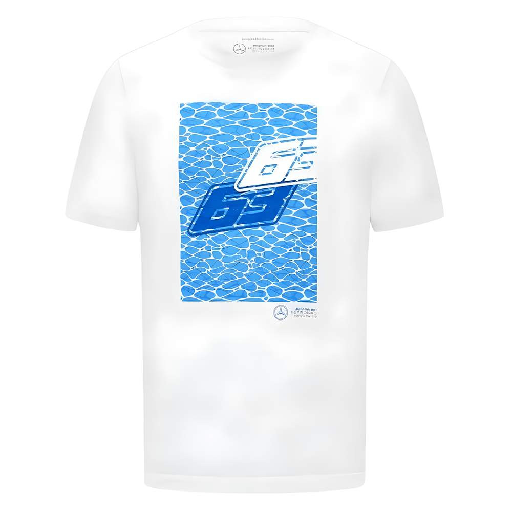 2023 Mercedes-Amg George Russell \'No Diving\' Tee (White) Polyester Made By: Puma Men's White Large