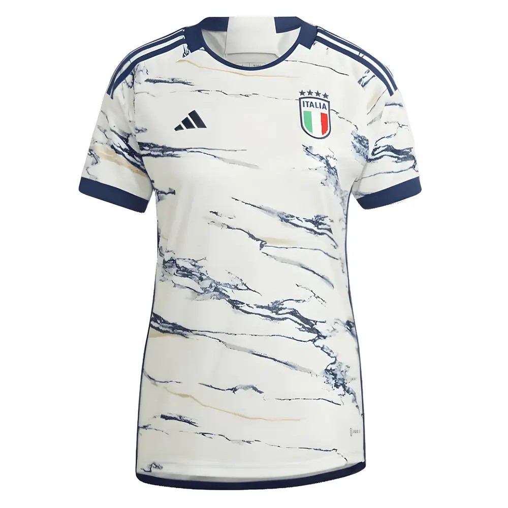 '23-'24 Italy Away Shirt () Polyester Made By: Adidas Women's White Extra Small