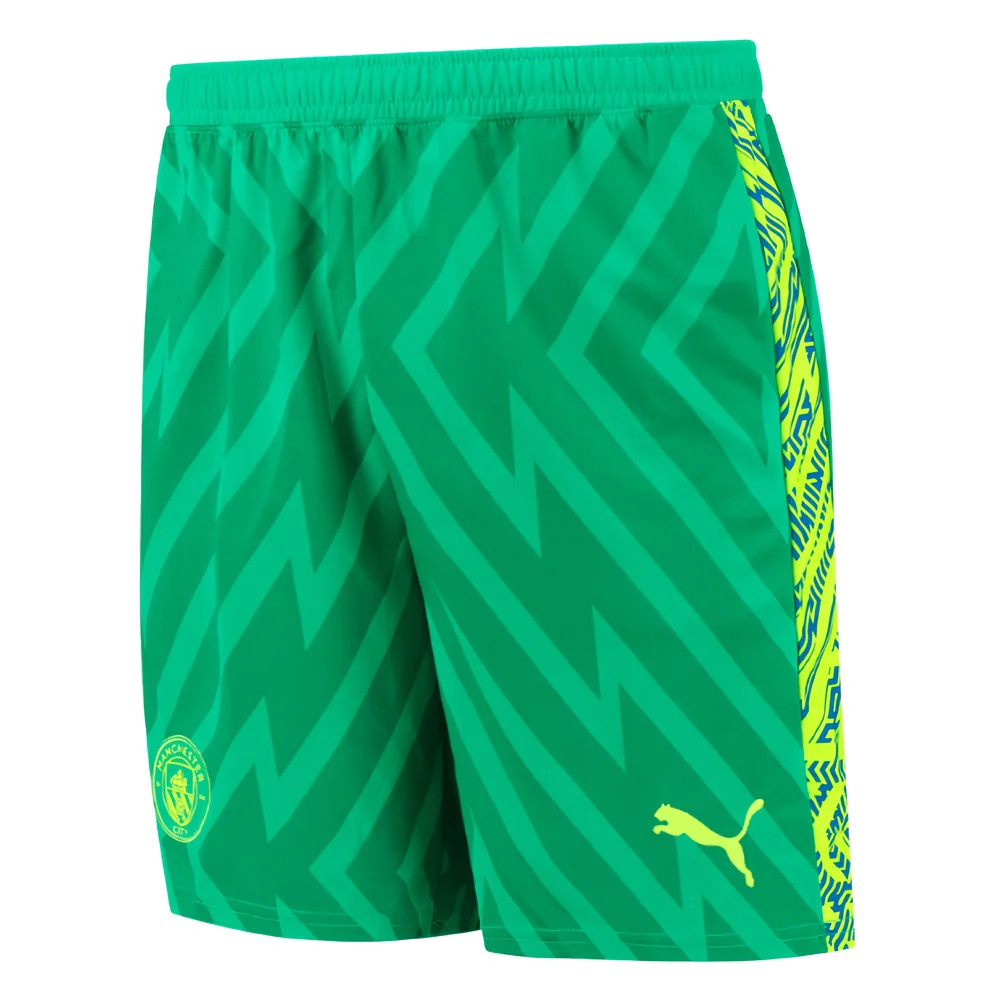 '23-'24 Man City Home Goalkeeper Shorts (Green) Polyester Manchester City Made By: Puma Men's Green Xxl
