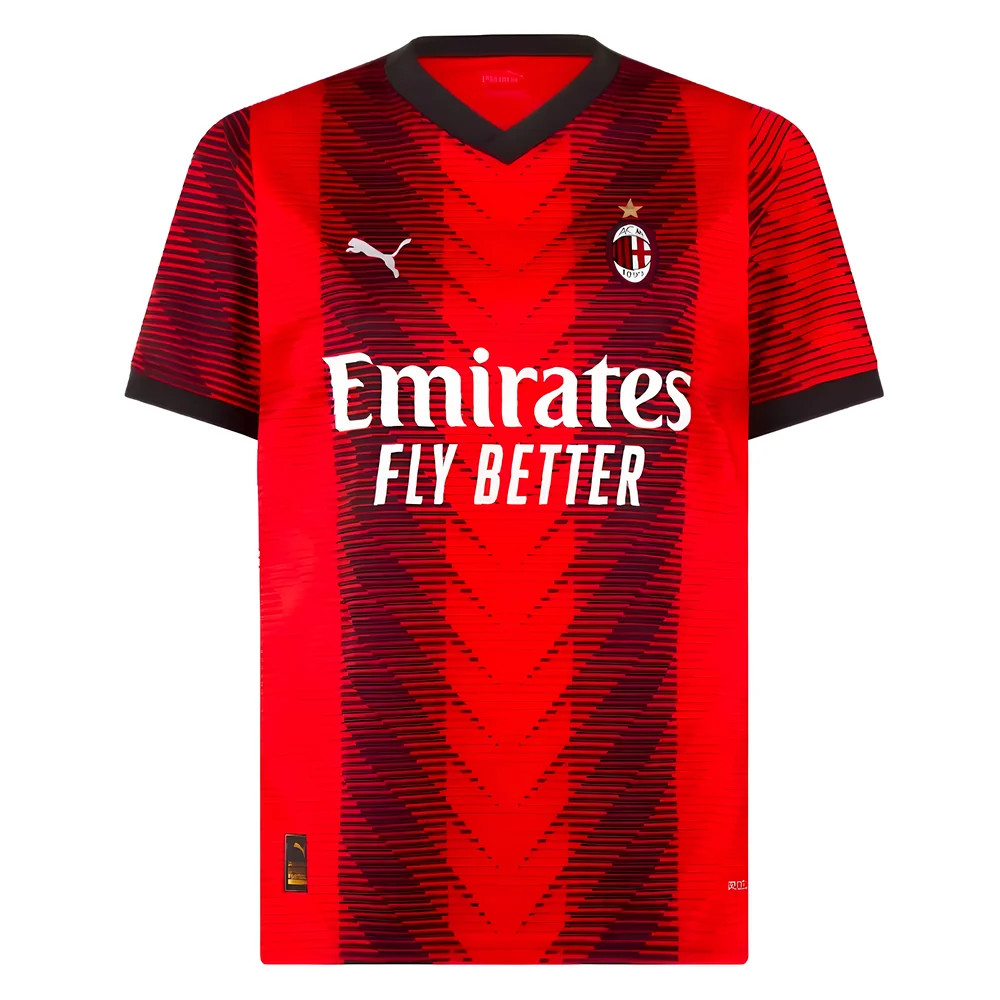 '23-'24 Ac Milan Home Shirt Polyester Made By: Puma Men's Red Xxl