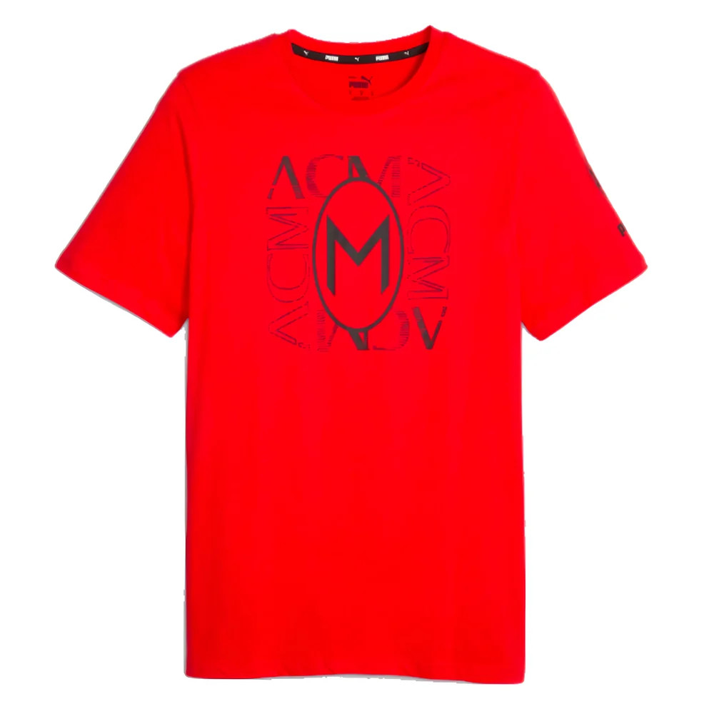 '23-'24 Ac Milan Ftblcore Graphic Tee (Red) Adults Polyester Made By: Puma Unisex Red Xxl
