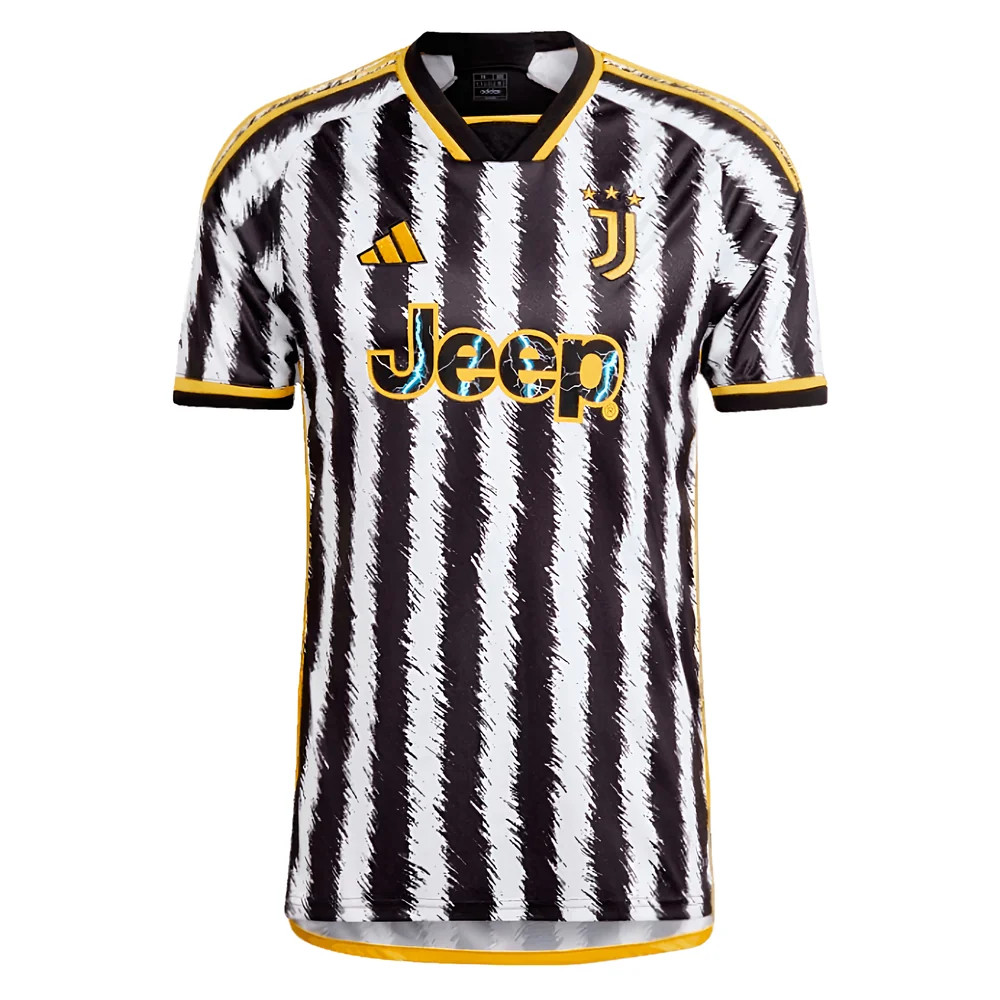 '23-'24 Juventus Home Shirt Polyester Made By: Adidas Men's Black Extra Large