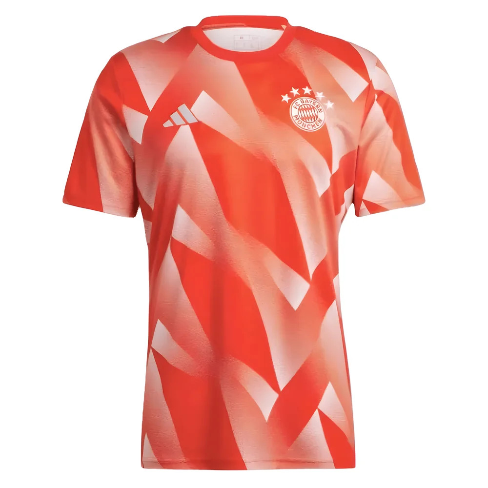 '23-'24 Bayern Munich Pre-Match Shirt (Red) Polyester Made By: Adidas Men's Red Xxl